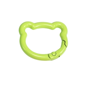 Lichtgroene beer-vormige legering karabijnhaak voor DIY sleutelhanger accessoires