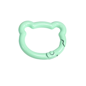 Muntgroene beervormige legering veerring sluiting voor sleutelhangers en DIY-knutselen