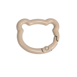 Melkthee kleurige beer legering veerring haak voor DIY sleutelhangers en accessoires