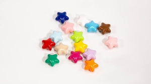 Kleurrijke glanzende hars ster kralen met zijgaten voor DIY sieraden en handwerk