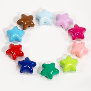 Glanzende stervormige harskralen in diverse kleuren voor DIY-sieraden en knutselprojecten