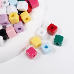 Acryl Vierkant Kubus Afstandhouders Kralen Voor DIY Sieraden Maken Armband Ketting Sleutelhanger Knutselbenodigdheden