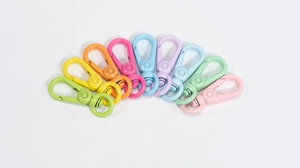 Colorful macaron paint swivel lobster clasps for DIY keychains and bag accessories