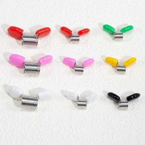 Bunte Metall-Federstopper für DIY-Perlenschmuck in sechs verschiedenen Farben sortiert
