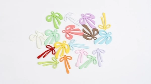 Colorful alloy bow charms in various candy colors for DIY jewelry making and crafts