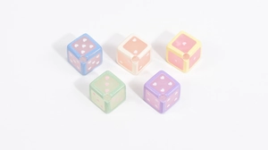Colorful cube beads with heart patterns for DIY jewelry making and phone accessories