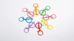 Colorful lacquer alloy lobster clasps and keyrings for DIY jewelry making set