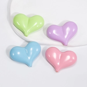 Perline a Cuore Macaron in Acrilico per Creazione Gioielli DIY Accessori per Portachiavi e Borse Artigianato Fatto a Mano
