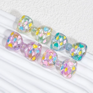 Set de dijes de lazo de resina sirena iridiscente para joyería DIY y accesorios de pelo
