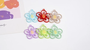 Détails de pendentifs fleurs en alliage avec signe dollar pour bijoux DIY et sacs