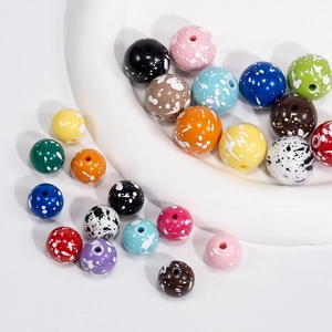 Acryl graffiti kralen met spetters voor DIY-sieraden en sleutelhangers in diverse kleuren