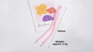 Detailansicht der rosa geflochtenen Kordel, 230mm Länge und Gewicht von 5,5g