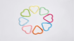 Moschettoni colorati a forma di cuore in lega per borse e artigianato fai-da-te