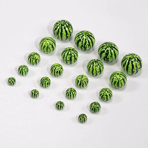 Acrylic watermelon printed round beads in various sizes for DIY jewelry making accessories