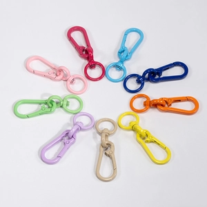 63mm Colorful Painted Alloy Swivel Lobster Clasp Snap Hook For DIY Keychain Bag Pendant Jewelry Making Accessories Trigger Clip