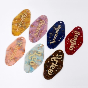 Creative constellation acrylic glitter charms for DIY keychains in diverse colors