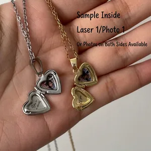 Collana con ciondolo a cuore vintage con fiocco e opzioni di incisione personalizzate