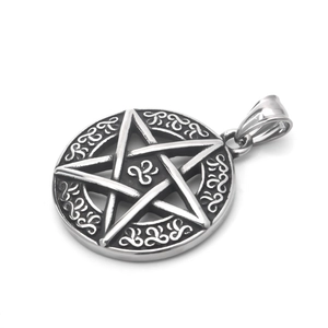 Retro roestvrijstalen Viking pentagram hanger voor heren en dames in punk-stijl