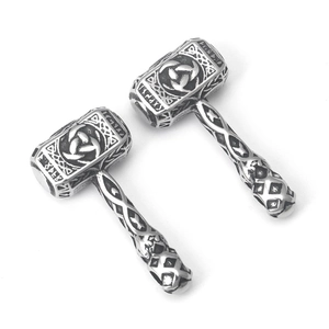 Viking Thor's Hammer Mjolnir Pendant Necklace For Men Stainless Steel Retro Nordic Rune Celtic Knot Jewelry Gift