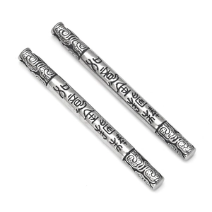 Pendentifs bâton d'or Sun Wukong en acier inoxydable rétro avec gravures anciennes