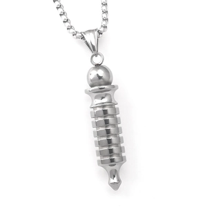 Gepolijste roestvrijstalen spiraalvormige kegelhanger ketting voor DIY sieraden maken