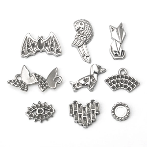Stainless Steel DIY Jewelry Making Charms Bat Bird Fox Butterfly Animal Shape Pendants For Necklace Bracelet Accessories
