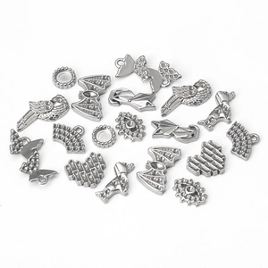 Assorted silver stainless steel animal charms for DIY jewelry making sets