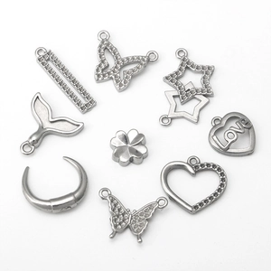 Pendentifs de bijoux DIY en acier inoxydable en forme de papillon, étoile et cœur