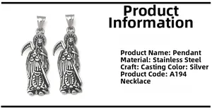 Detail van gotische magere hein-hangers van roestvrij staal voor kettingen en sieraden