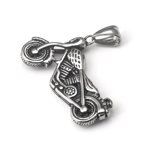 Retro punk motorfiets hanger van roestvrij staal voor DIY sieraden accessoires