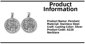 Macro detail of silver stainless steel pendant with Egyptian pyramid and Ankh cross symbols