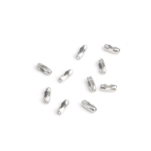 Chiusure per connettori di catena a sfere in acciaio argento per gioielli DIY