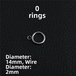 Vue détaillée d'un anneau en O en acier inoxydable de 14mm pour la bijouterie