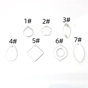 Various geometric stainless steel pendant charms for DIY jewelry making in polished finish