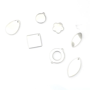 DIY stainless steel pendants in geometric shapes for personalized necklace making