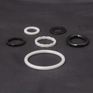 Space precision ceramic ring pendants in black and white for DIY jewelry making