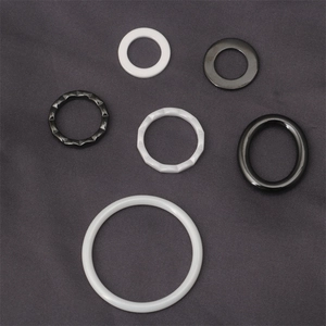 Stainless Steel Circle Pendant Zirconia Style DIY Jewelry Making Space Ceramic Look Geometric Ring Charm Accessory For Necklace Bracelet