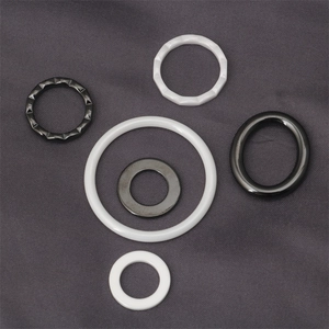 Space ceramic round zirconia pendant parts in black and white colors for DIY jewelry
