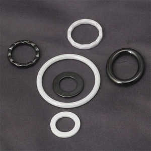 Ceramic round spacer rings for DIY jewelry making in black and white zirconia material