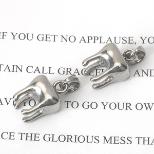 Edelstahl Zahn Anhänger Anatomische Backenzahn Charm Für DIY Halskette Armband Herstellung Medizinischen Stil Schmuck Zubehör