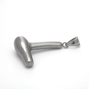 Pendentif sèche-cheveux en acier inoxydable poli pour hommes et femmes style hip hop