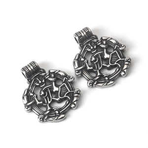 Colgante vikingo nórdico hueco de acero inoxidable para collar de estilo punk