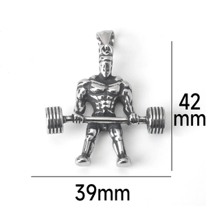 Detailansicht des Bodybuilder-Anhängers mit Maßen von 42 mm Höhe und 39 mm Breite