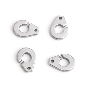 Polished stainless steel handcuff clasp connectors for punk style DIY necklace making