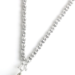 Collana Buddha thailandese in acciaio inossidabile con catena a sfere e gancio a S