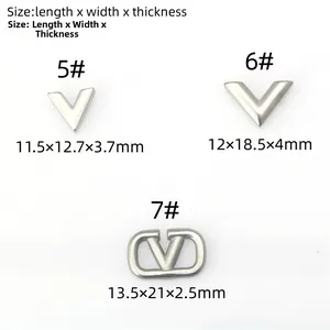 Tableau des tailles pour pendentifs V en acier inoxydable et accessoires de bijoux