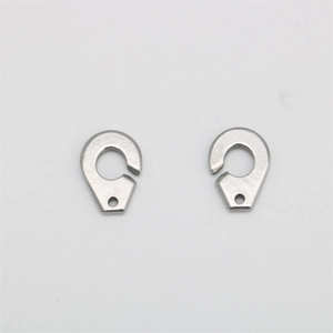 Polished silver stainless steel handcuff clasp connectors for punk DIY jewelry making