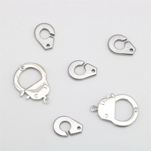 Polished stainless steel handcuffs pendant and C-links for DIY jewelry making