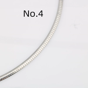 Variante n.4 collana a catena piatta a serpente argento in acciaio inossidabile