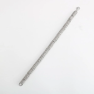 Bracelet vintage en acier titane tissé à la main pour hommes et femmes avec fermoir